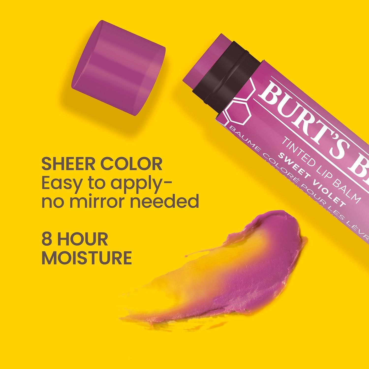 Burt's Bees Sweet Violet Lip Balm, 0.15 Ounce Tube